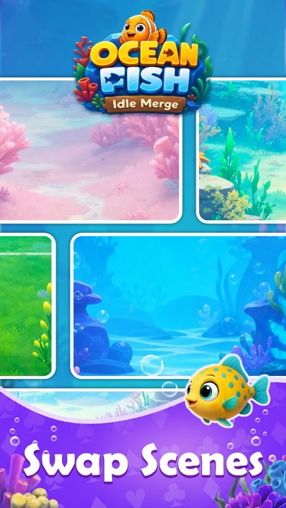 Multiple underwater scene panels to swap